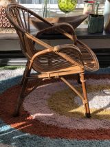 Fauteuil en rotin vintage Adulte.