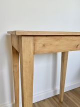 Petite table d’appoint console de ferme bois massif  rénové 