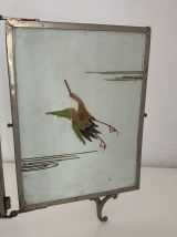 Miroir vintage 1900 triptyque barbier coiffeuse oiseaux - 29