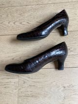 Escarpins vintage croco 