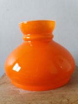 Abat-jour globe opaline orange