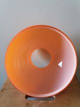 Abat-jour globe opaline orange