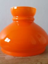 Abat-jour globe opaline orange