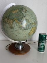 Globe vintage 1960 terrestre Verre JRO Verlag français - 35 