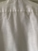 Chemise vintage 70's blanche manches longues pattes épaules 