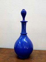 Carafe vintage en opaline bleu cobalt