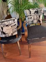 Paire de fauteuils bridges Vintage