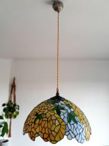 Grande suspension Tiffany art déco 1940