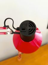 Lampe architecte années 70 rouge et noire