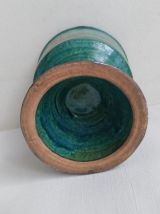 Poterie grande coupe en raku. Artisanat français. 