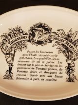 6 assiettes ovales à viande GIEN