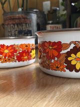 Lot de casseroles émaillées seventies