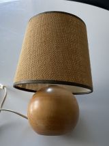 Lampe boule en bois 