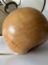 Lampe boule en bois 