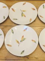 Lot de 6 assiettes plates « Digoin Sarreguemines / modèle La