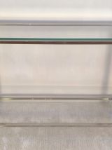 Magnifique  console  argent et or 1970’s Pierre Vandel  