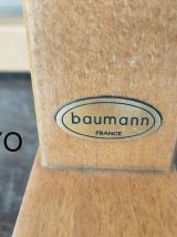 BAUMANN France Table rectangulaire bois naturel beige marron