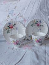 Duo des tasses à café-fine porcelaine anglaise Royal Doulton