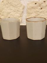 4 tasses à thé vintage en grès 