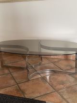 Table basse Paul Legeard. 1970. Space age. 120x60.