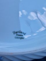 HAVILAND Limoges porcelaine soupière décor de cerisier bleu