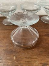 5 coupelles vintage en verre transparent.