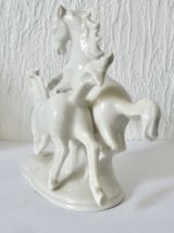 STATUETTE CHEVAUX PORCELAINE