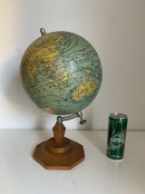 Globe vintage 1930 terrestre  Forest bois Girard Barrère - 4