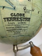 Globe vintage 1930 terrestre  Forest bois Girard Barrère - 4