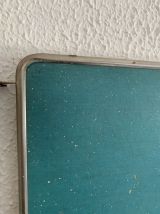 Miroir vintage 1960 triptyque barbier coiffeur turquoise - 3