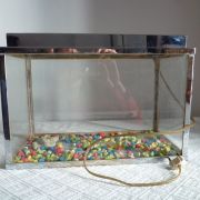 Aquarium ancien en inox et zinc