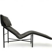 Chaise longue vintage en cuir 1970