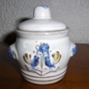 Petit pot à moutarde en faience 