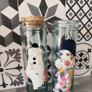 Bocaux en verre Arlequin et Pierrot