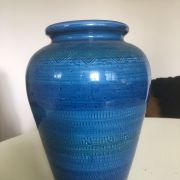 Vase bleu Aldo Londi pour Bitossi