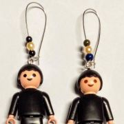 Boucles d'oreilles de fantaisie pendantes avec figurines de 