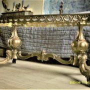 TABLE LOUIS XV BRONZE LAITON ONYX 1970