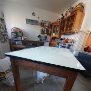 table de cuisine vibtage recouvrement emaille