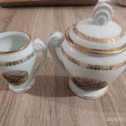 Sucrier et pot a lait porcelaine 