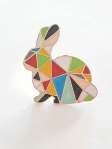 Pin's broche lapin origami