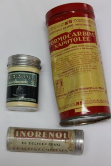 lot de 3 boites métal ancienne de médicaments