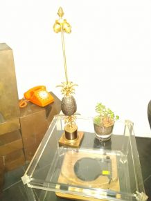 Lampe ananas bronze 
