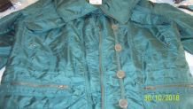 Manteau J.RiU - style anorak long-vert foncé avec reflet-Tai