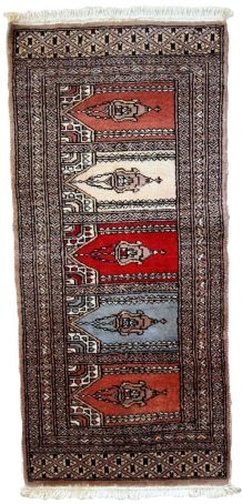 Tapis vintage Ouzbek Bukhara fait main, 1C641