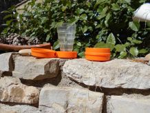 2 VERRES PLIABLES PIQUE NIQUE RANDONNEE JAUNE ORANGE