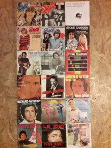 Lot de 18 vinyles 45t Variétée 60s 70s 