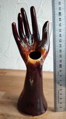 Vase soliflore &amp; main porte-bijoux en céramique émaillée