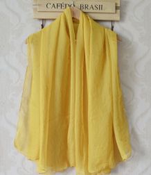 Grand Foulard Etole Ocre Jaune