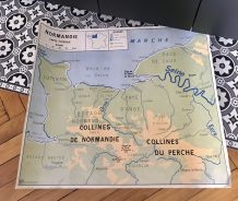Carte scolaire Normandie années 60