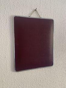 Miroir vintage 1960 barbier prune coiffeur - 29 x 24 cm